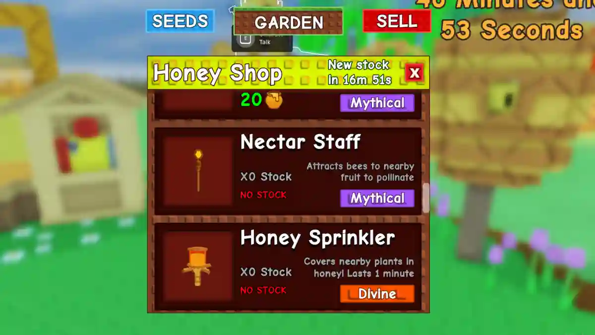 Nectar Staff in Grow a Garden